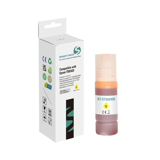 Smart Mate Compatible Epson T502 Yellow Ink Cartridge (T502420-S)