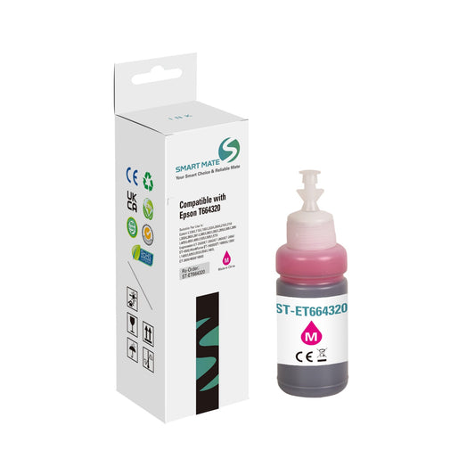 Smart Mate Compatible Epson T6643 Magenta Ink Cartridge (C13T66434A)