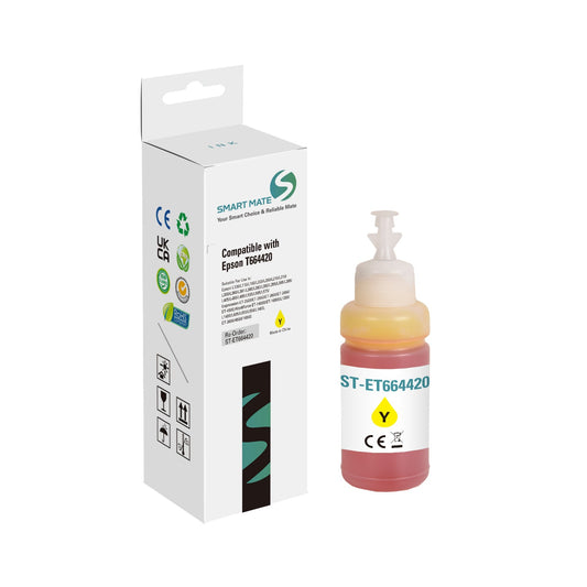 Smart Mate Compatible Epson T6644 Yellow Ink Cartridge (C13T66444A)
