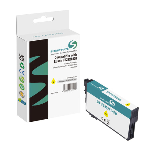 Smart Mate Compatible Epson T822XL Yellow Ink Cartridge High Yield (T822XL420S)