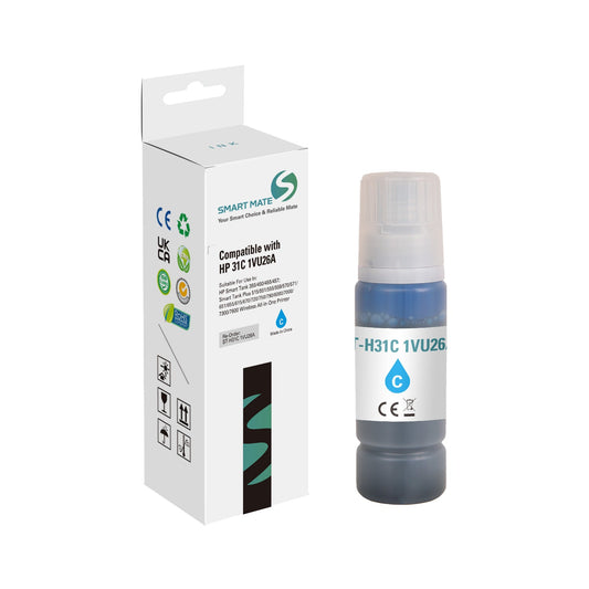 Smart Mate Compatible HP 31 Cyan Ink Cartridge (1VU26AN)