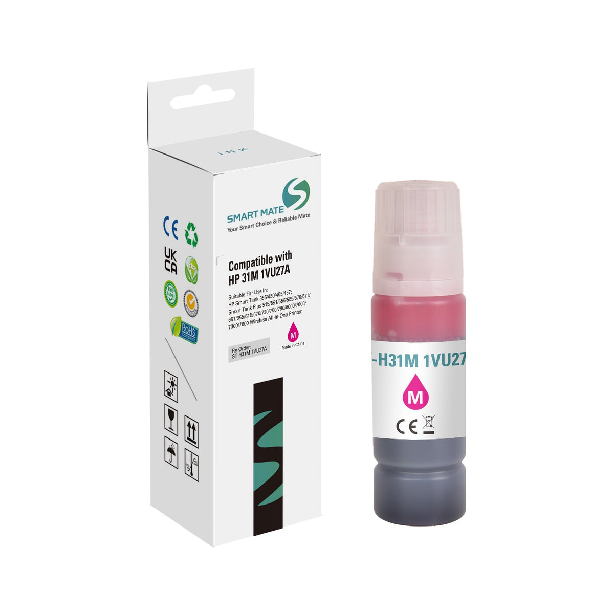 Smart Mate Compatible HP 31 Magenta Ink Cartridge (1VU27AN)