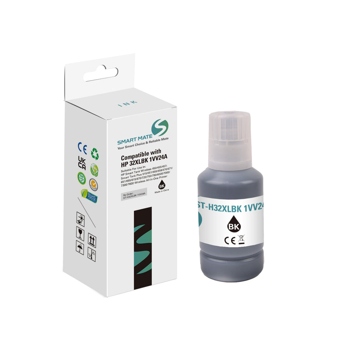 Smart Mate Compatible HP 32XL Black Ink Cartridge (1VV24AN) High Yield