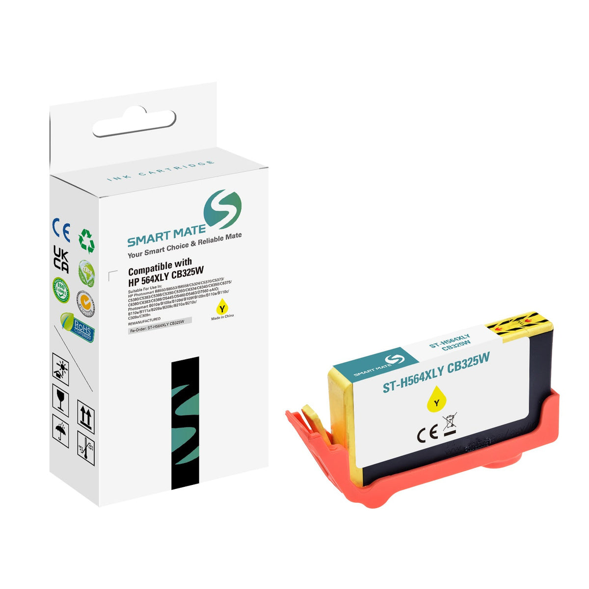 Smart Mate Compatible HP 564XL Yellow Ink Cartridge (CB325WN) High Yield