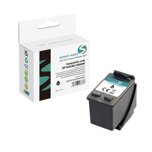 Smart Mate Compatible HP 61XL Black Ink Cartridge High Yield (CH563WN)