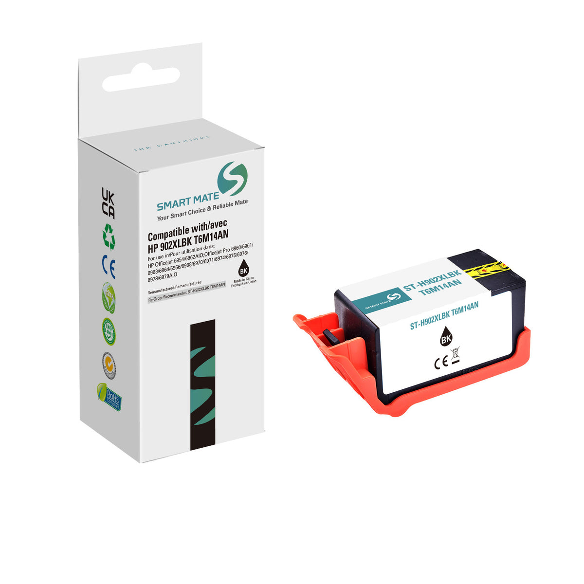 Smart Mate Compatible HP 902XL Black Ink Cartridge High Yield (T6M14AN)