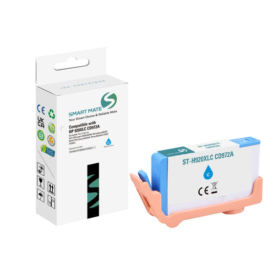 Smart Mate Compatible HP 920XL Cyan Ink Cartridge (CD972AN) High Yield
