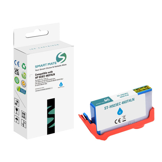 Smart Mate Compatible HP 923E Cyan Ink Cartridge (4K0T4LN) High Yield
