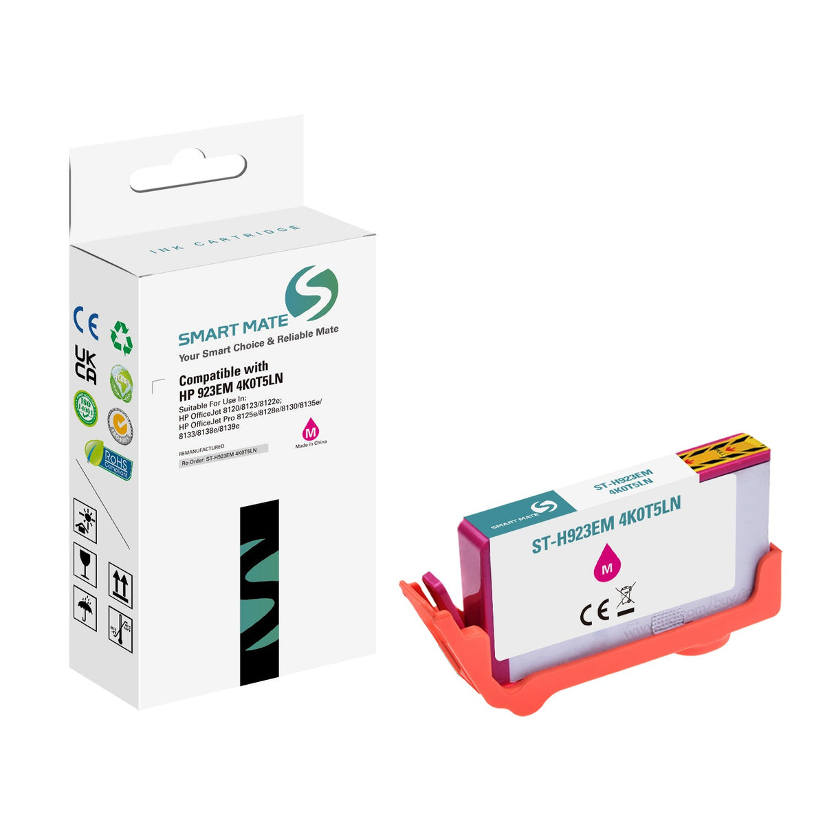 Smart Mate Compatible HP 923E Magenta Ink Cartridge (4K0T5LN) High Yield