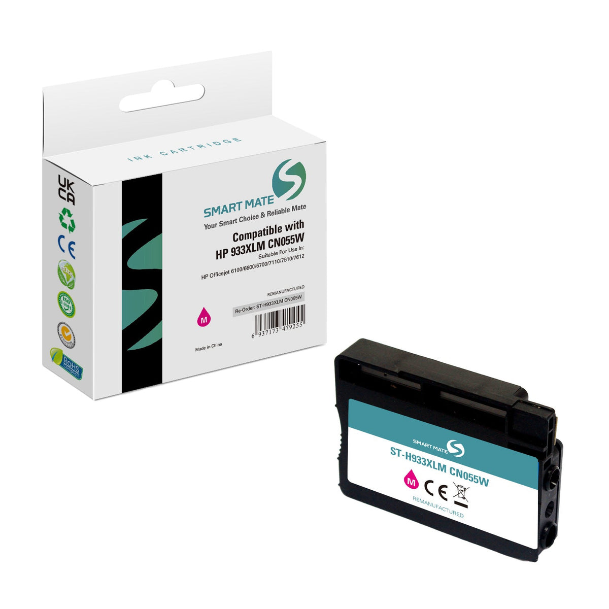 Smart Mate Compatible HP Magenta Ink Cartridge (CN055W)