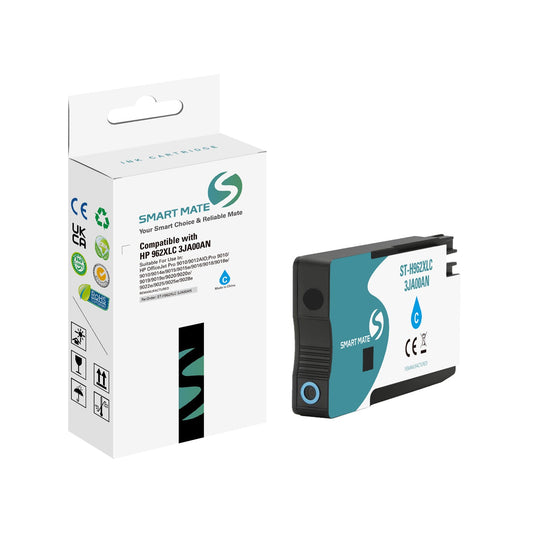 Smart Mate Compatible HP 962XL Cyan Ink Cartridge (3JA00AN) High Yield