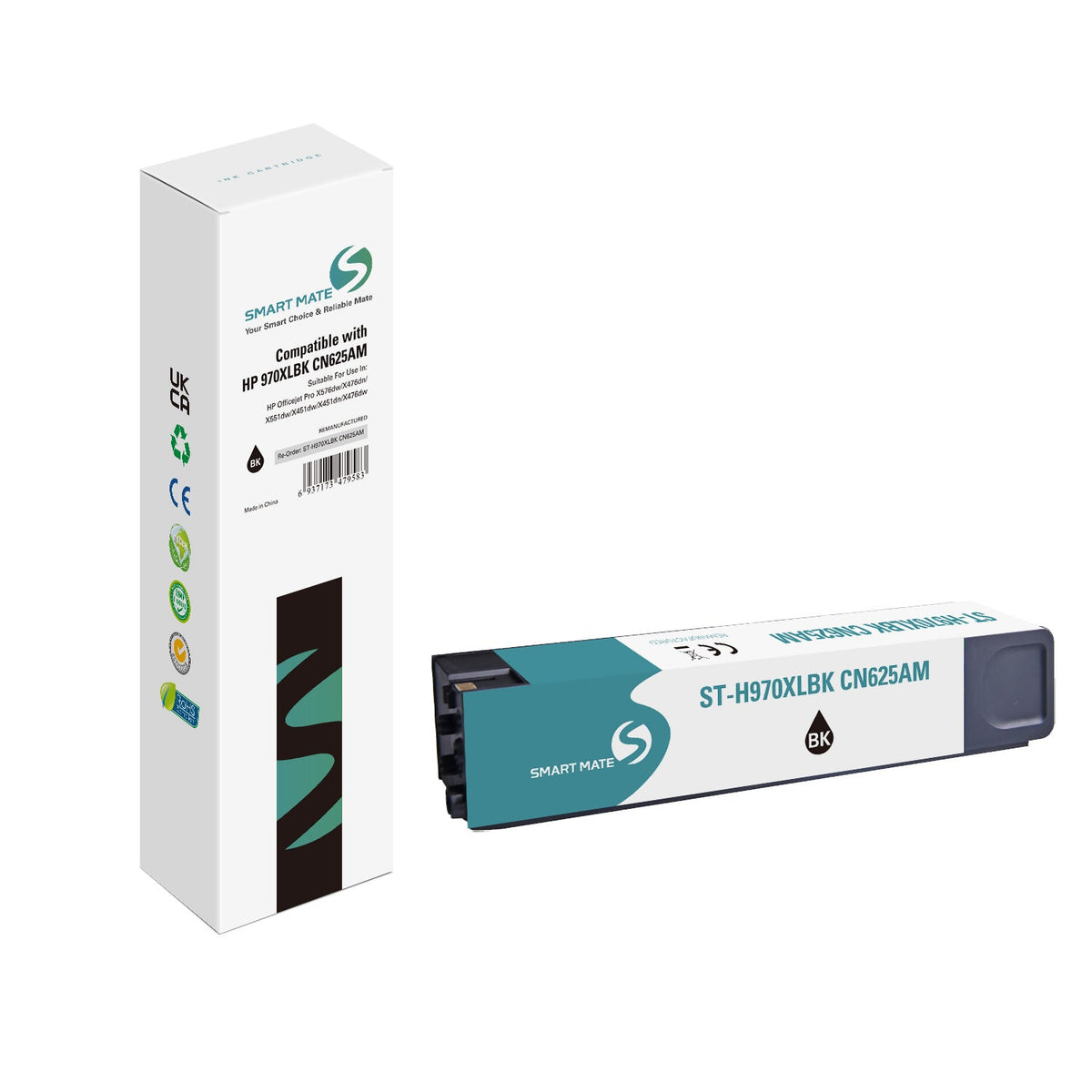 Smart Mate Compatible HP 970XL Black Ink Cartridge High Yield (CN625AN)