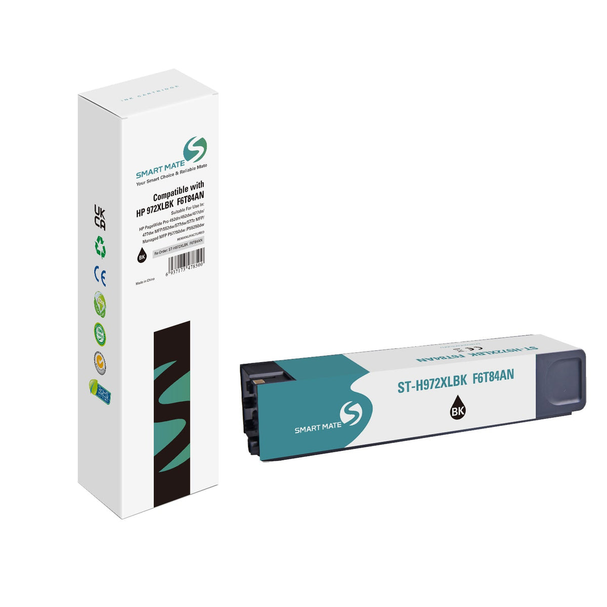 Smart Mate Compatible HP 972XL Black Ink Cartridge High Yield (F6T84AN)