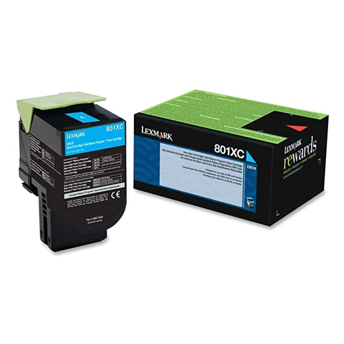Lexmark 80C1XC0 Original Cyan Toner Cartridge High Yield