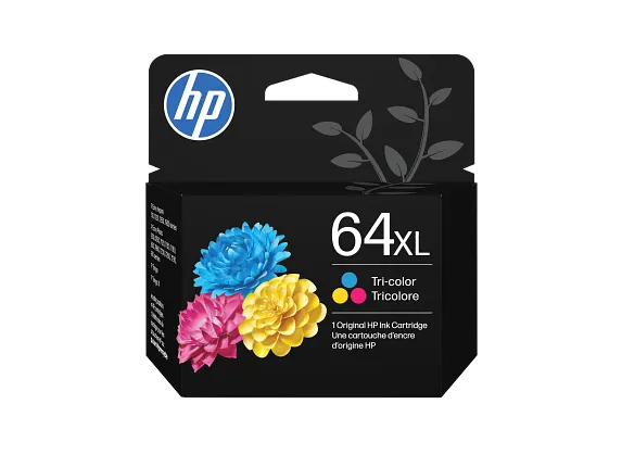 HP 64XL Original Tricolor Ink Cartridge (N9J91A) High Yield