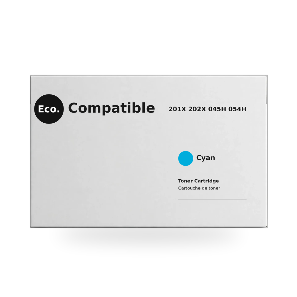 Eco.Compatible HP 201X 202X 045H 054H Cyan Toner Cartridge High Yield
