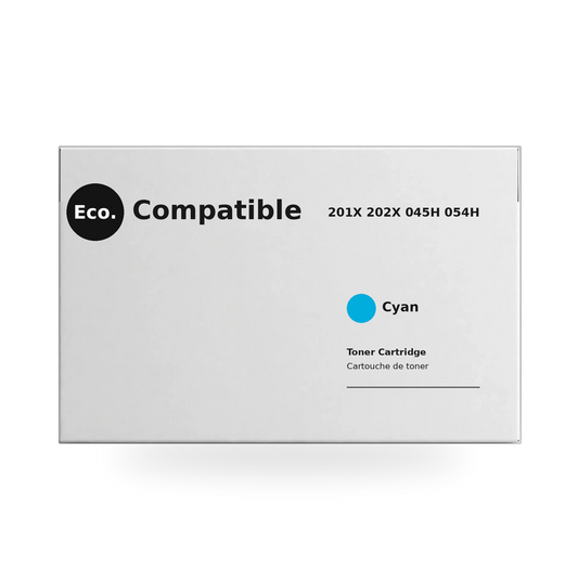 Eco.Compatible HP 201X 202X 045H 054H Cyan Toner Cartridge High Yield