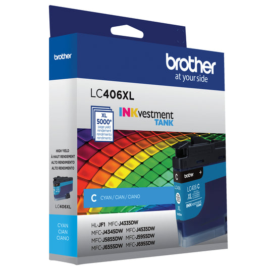 Brother LC406XL Original Cyan Ink Cartridge High Yield