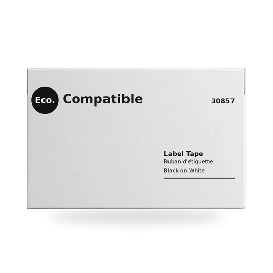 Eco.Compatible  LABEL FOR DYMO (30857) BLACK ON WHITE