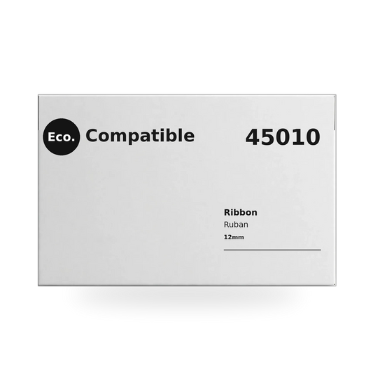 Eco.Compatible  RIBBON FOR DYMO (45010) BLACK/CLEAR 12MM