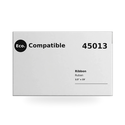 Eco.Compatible  RIBBON FOR DYMO 45013 BLK/WHITE 1/2"X23'12MM