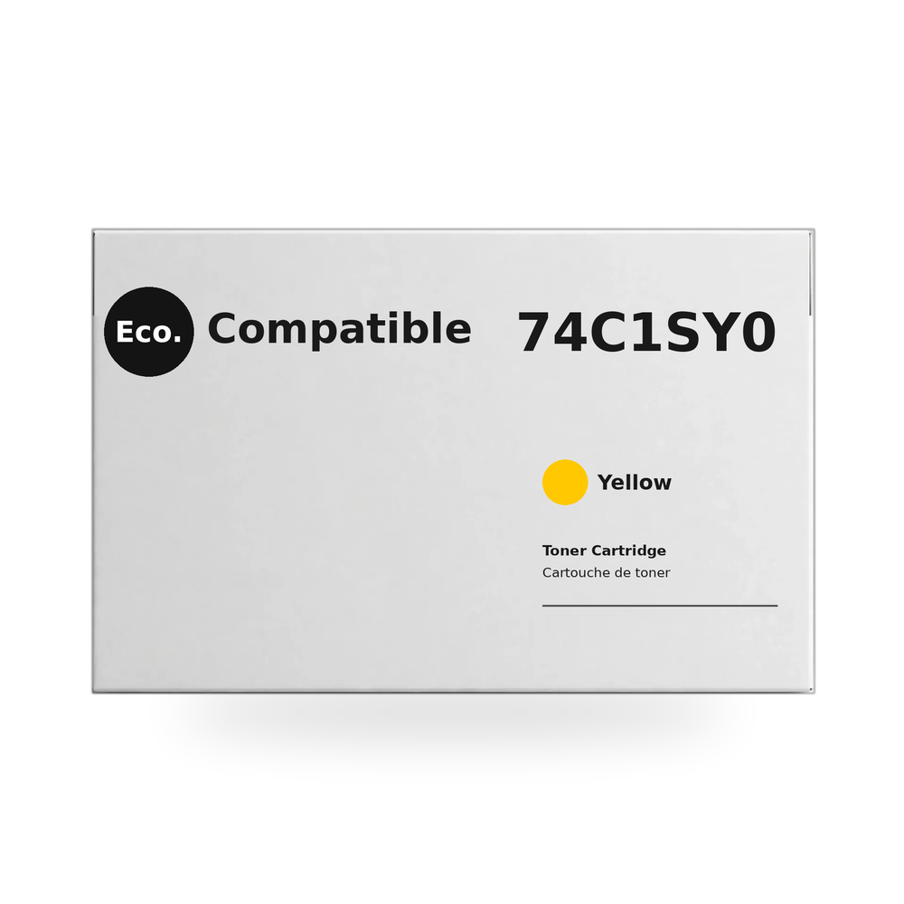 Eco.Compatible  Lexmark 74C1SY0  Yellow Toner Cartridge High Yield