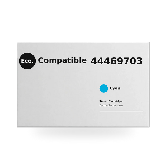 Eco.Compatible  Okidata 44469703 Cyan Toner Cartridge