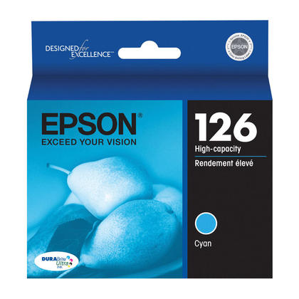 Epson T126220 Original Cyan Ink Cartridge, High Yield