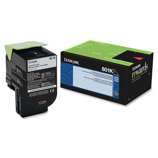 Lexmark 80C01K0 Original Black Toner Cartridge