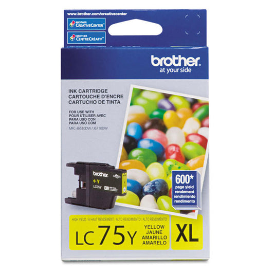 Brother LC75 Original Yellow Ink Cartridge High Yield