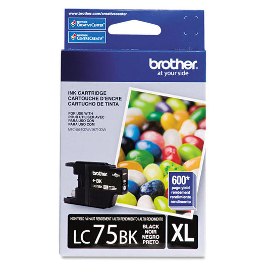 Brother LC75 Original Black Ink Cartridge High Yield