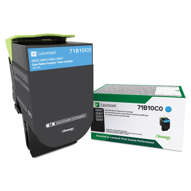 Lexmark 71B10C0 Original Cyan Toner Cartridge