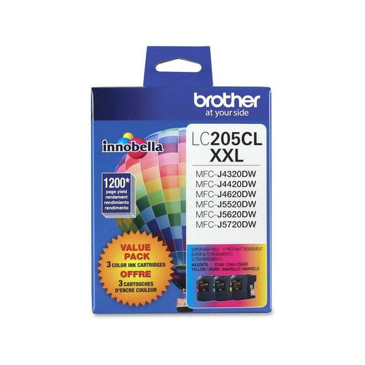 Brother LC205 Original Cyan/Magenta/Yellow Ink Cartridge High Yield