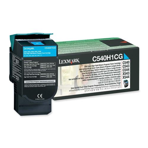 Lexmark C540H1CG Original Cyan Toner Cartridge - High Yield