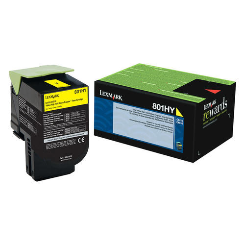 Lexmark 80C1HY0 Original Yellow Toner Cartridge - High Yield
