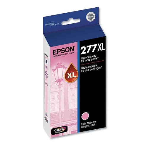 Epson T277XL620-S Original Light Magenta High Yield Ink Cartridge, OEM, for Expression Photo XP-850