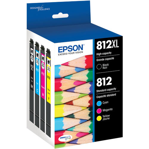Epson T812XL High Yield Original Black/Cyan/Magenta/Yellow Ink Cartridge