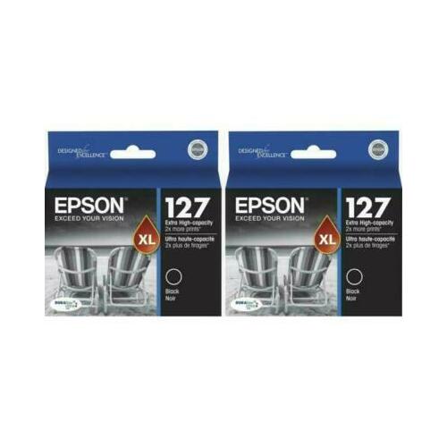 Epson T127120-D2 Original Black Ink Cartridge Twin Pack, Extra High Capacity