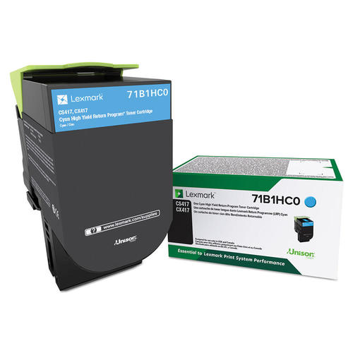Lexmark 71B1HC0 Original Cyan Toner Cartridge - High Yield