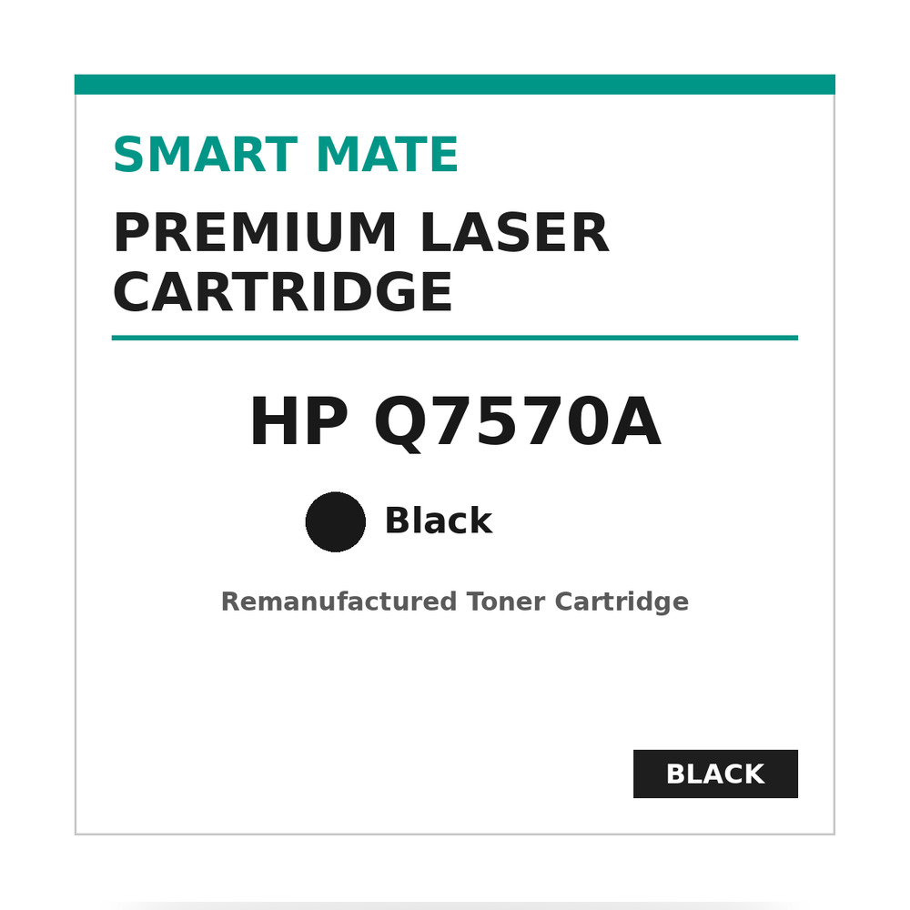 Smart Mate Re-manufactured HP Q7570A Black Toner Cartridge