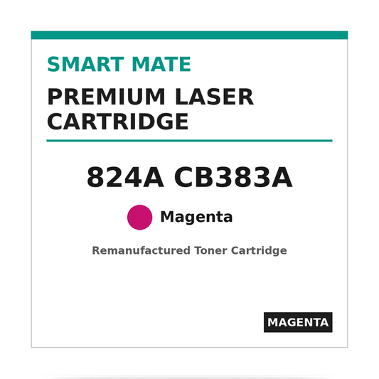 Smart Mate HP 824A CB383A Remanufactured Magenta Toner Cartridge