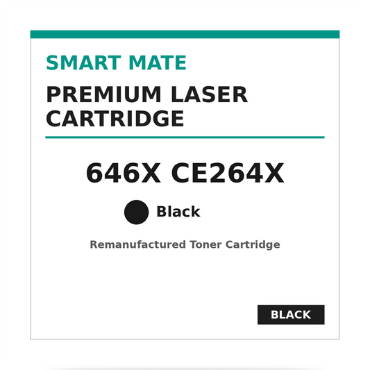 Smart Mate HP 646X CE264X Remanufactured Black Toner Cartridge