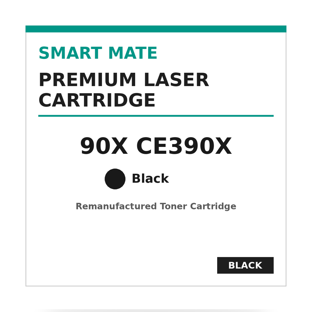 Smart Mate HP 90X CE390X Remanufactured Black Toner Cartridge High Yield