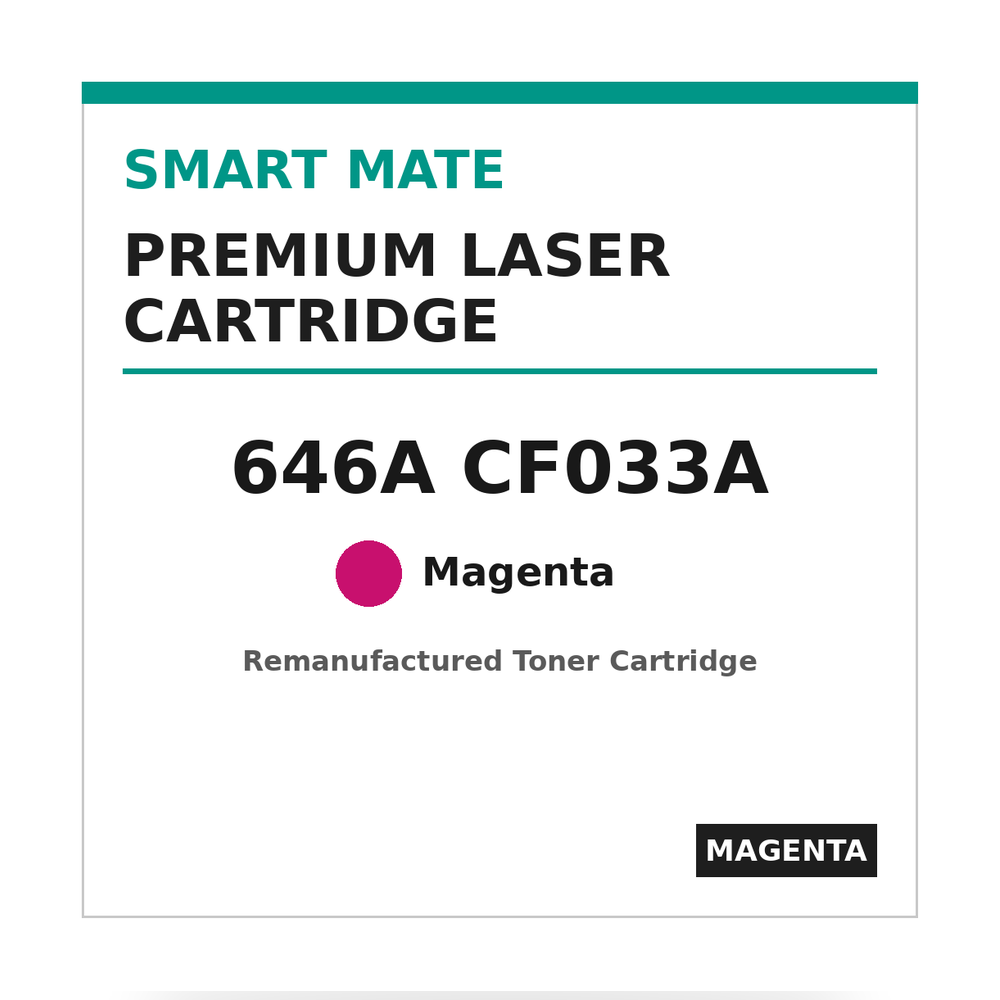 Smart Mate HP 646A CF033A Remanufactured Magenta Toner Cartridge