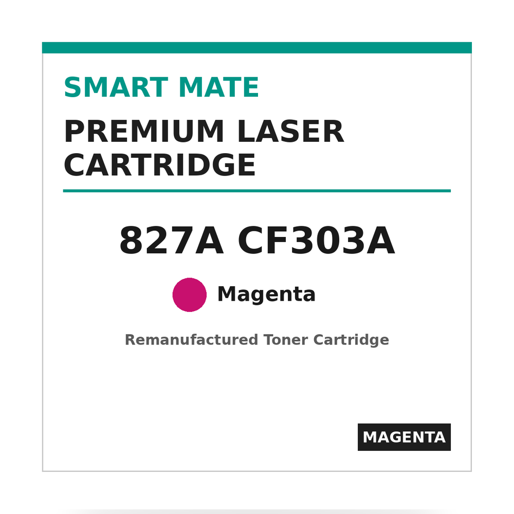 Smart Mate HP 827A CF303A Remanufactured Magenta Toner Cartridge