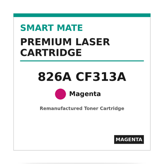 Smart Mate HP 826A CF313A Remanufactured Magenta Toner Cartridge