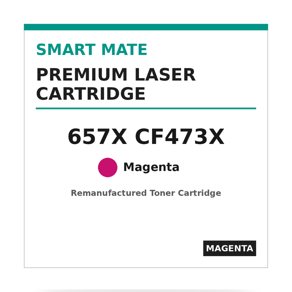Smart Mate HP 657X CF473X Remanufactured Magenta Toner Cartridge High Yield