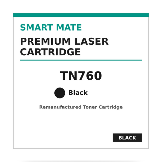 Smart Mate Brother TN760 Remanufactured Toner Cartridge High Yield