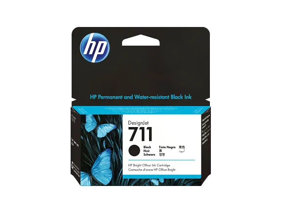 HP INKJET #711 BLACK (CZ129A) DESIGNJET T520 38ML