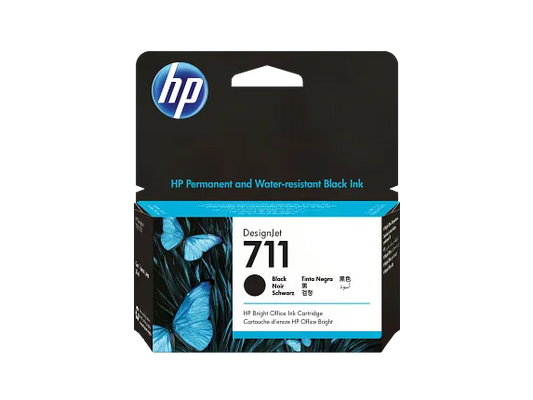 HP INKJET #711 BLACK (CZ129A) DESIGNJET T520 38ML